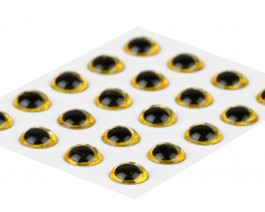3D Epoxy Eyes, Holographic Gold, 4.5 mm